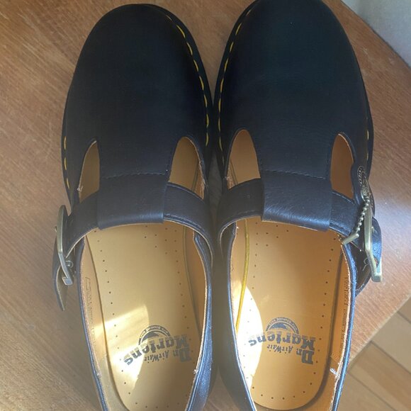 Dr. Martens T-Bar Shoe in Black - Picture 3 of 4